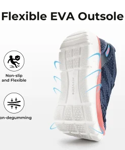 Fittington Women's Wide Walking Shoes Flexible Upper Woman Sneakers For Flat Foot Plantar Fasciitis Heel Pain Relief - Image 6