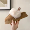 2025 Winter Woman Slippers Plush Women's Boots Keep Warm Winter Shoes Fur Snow Botas Mujer Slip on Fur Shoes Women Footwear 11