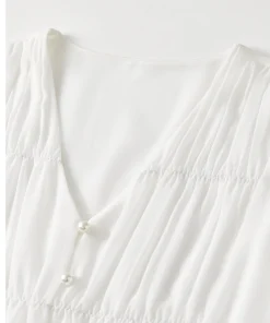 SENTUBILA Women's Women's Chiffon Blouse 2025 New Summer Woman Buttoned Shirts Office Blouses Female Clothing 151V80290 - Image 5