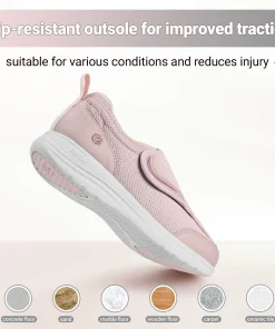 Fittington Women‘s Diabetic Shoes Wide Fully Adjustable Straps EasyTop Wings Diabetic Woman Shoes For Edema&Swollen Feet - Image 4