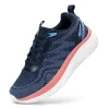 Fittington Women's Wide Walking Shoes Flexible Upper Woman Sneakers For Flat Foot Plantar Fasciitis Heel Pain Relief