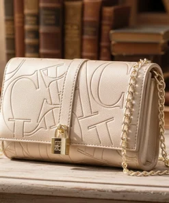 CH Autumn/Winter Fashion Shoulder Bag Solid Color Large Font Printed High Quality PU Material Explosive Women's Crossbody Bag - Image 4