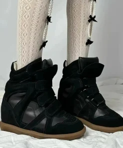 2026 Women's Boots Fashion High Top Casual Shoes High End Flat Bottom Sneakers for Woman Luxury Designer Ankle Boots Botas Mujer - Image 4