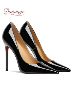 Shoes For Woman 2026 Trend Luxury Red Bottoms High Heels Pointed Toe Stiletto Pumps 12 cm Comfortable Party Dress Wedding Shoes