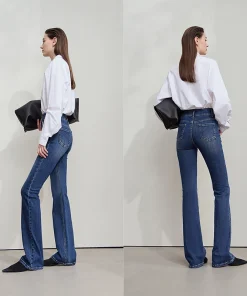 AMII Jeans Pants Women 2025 Autumn New Retro Classic Woman Denim Pants Cotton Casual Versatile Slim Flare Trousers 12543143 - Image 3