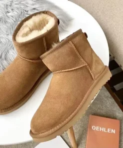 2025 Winter Warm Boots - Women's Snow Boots, Men's Short Boots. Made of real sheepskin and wool. Low-top and mid-top warm shoes.