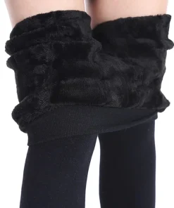 Winter Leggings For Women Warm Leggins Solid Color Velvet Leggins High Waist Leggings Stretchy Leggings dropshipping - Image 4