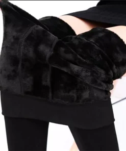 Winter Leggings For Women Warm Leggins Solid Color Velvet Leggins High Waist Leggings Stretchy Leggings dropshipping - Image 6