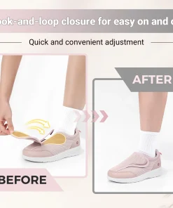Fittington Women‘s Diabetic Shoes Wide Fully Adjustable Straps EasyTop Wings Diabetic Woman Shoes For Edema&Swollen Feet - Image 3