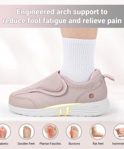 Fittington Women‘s Diabetic Shoes Wide Fully Adjustable Straps EasyTop Wings Diabetic Woman Shoes For Edema&Swollen Feet - Image 5