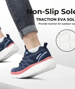 Fittington Women's Wide Walking Shoes Flexible Upper Woman Sneakers For Flat Foot Plantar Fasciitis Heel Pain Relief - Image 5