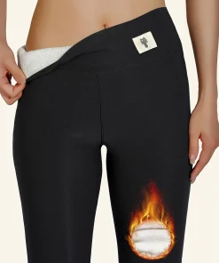 Alternative view of Winter Thicken Warm Leggings Women Lamb Cashmere Joggers High Waist Fleece Elastic Tights Warm Tights Pants Slim Velvet Legging