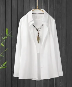 Plus Size Shirts 2025 Summer New Women's Casual Loose Fashion Top Elegant Korean Style Solid Sweet Blouses Single-breasted Lapel - Image 4