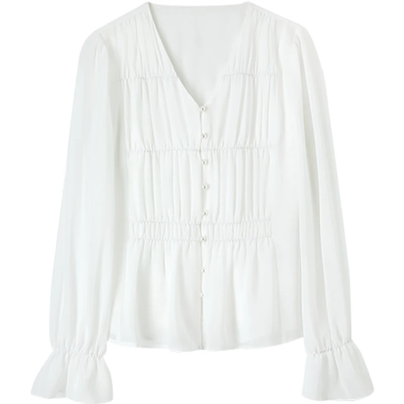 SENTUBILA Women's Women's Chiffon Blouse 2025 New Summer Woman Buttoned Shirts Office Blouses Female Clothing 151V80290 - Image 6
