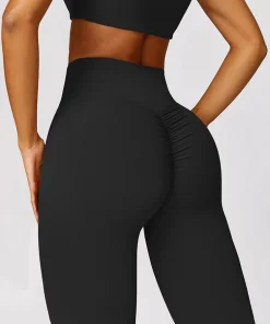 Summer Hot Sale Yoga Leggings Women High Waisted Hip Lifting Ruched Tights Running Cycling Pants Breathable Sports Leggings - Image 5