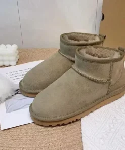 2025 Winter Warm Boots - Women's Snow Boots, Men's Short Boots. Made of real sheepskin and wool. Low-top and mid-top warm shoes. - Image 3