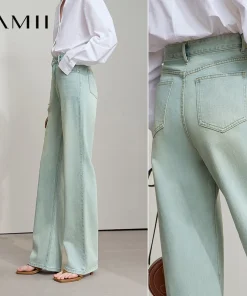AMII Minimalist Jeans Pants Women 2025 Autumn New Classic Lady Trousers Cotton Straight Casual Woman Loose Denim Pants 12543031 - Image 5