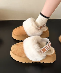 2025 Winter Woman Slippers Plush Women's Boots Keep Warm Winter Shoes Fur Snow Botas Mujer Slip on Fur Shoes Women Footwear 11 - Image 5