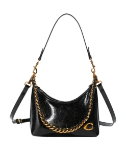 Spacious Simple Stylish Chain Single Shoulder Underarm Bag Fall Winter New Style Vintage Unique Slant Bag for Work - Image 6