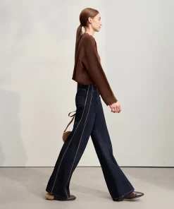 Amii Jeans Pants For Woman 2025 Winter New Cotton Warm Medium And Low Waist Pants Wide Leg Loose Denim Trousers Women 12544157 - Image 4