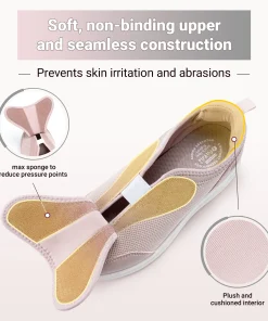 Fittington Women‘s Diabetic Shoes Wide Fully Adjustable Straps EasyTop Wings Diabetic Woman Shoes For Edema&Swollen Feet - Image 6