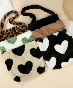Alternative view of Women Girls Fluffy Shoulder Bag Top-handle Bag Female Autumn Winter Handbag Plush Tote Fashion Shopping Bag