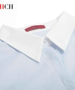 Simple New Women's Shirt Splicing Design Embroidery Flowers Elegant and Versatile Spring and Summer Striped Women's Tops - Image 5