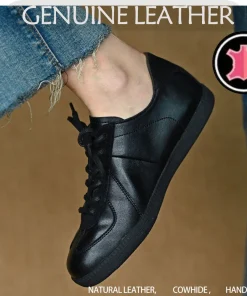 Genuine leather German training shoes Woman flats suede Retro For Women's sneakers Luxury High quality