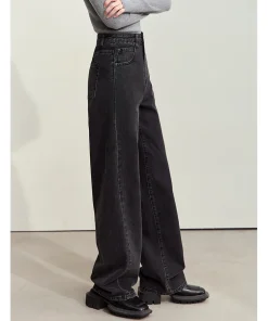 AMII 2025 women jeans Autumn fashion denim vintage casual office lady pantalones loose wide leg pants woman clothing 12443249 - Image 3
