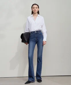 AMII Jeans Pants Women 2025 Autumn New Retro Classic Woman Denim Pants Cotton Casual Versatile Slim Flare Trousers 12543143 - Image 6