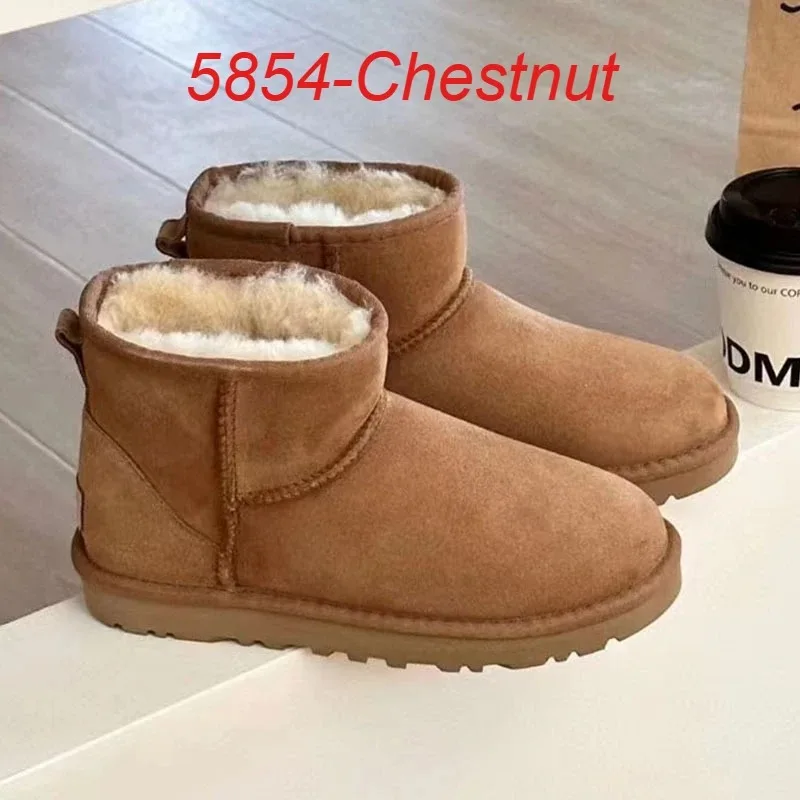 2026 Winter Warm Boots Ladies Snow Boots Man and Women Short Boots Real Sheepskin Wool Low-cut Warm Fur Shoes Fur - Image 3