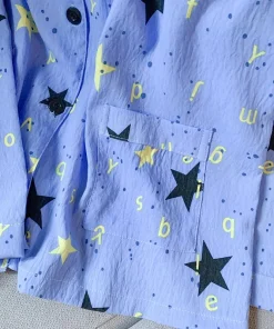 M-5XL Plus Size Star Pajamas Set Women Fall Winter Cute Sweet Loose Home Wear Lightweight Loose Pijama De Oversize Sleepwear - Image 3
