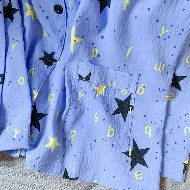 M-5XL Plus Size Star Pajamas Set Women Fall Winter Cute Sweet Loose Home Wear Lightweight Loose Pijama De Oversize Sleepwear - Image 3