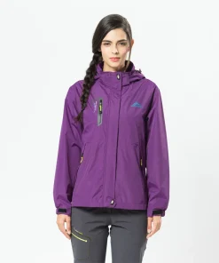 Women's Waterproof Hiking Jacket Windproof Windbreaker Camping Hunting Running Trekking Fishing Coats Outdoor Sport Travel - Image 3