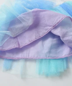 VIKITA Girls Tutu Fluffy Blue Skirt Toddlers Princess Ballet Dance Tulle Mesh Skirts Kids Casual Daily Clothes Pettiskirt Skirt - Image 4