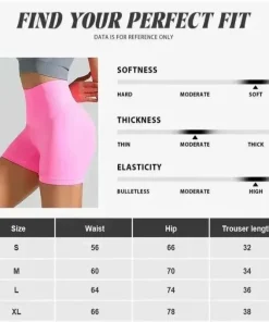 TEVEO Short de Yoga sans couture, élastique, respirant, pêche, fesses, Fitness, vélo d'exercice, court, extensible - Image 3