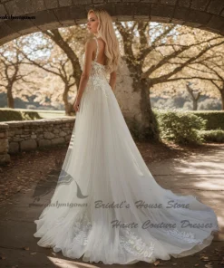 Lakshmigown Civil Lace Bohemian Wedding Dresses Side Split 2025 Vestido Noiva Summer Beach Bride Gowns Open Back Customized - Image 3