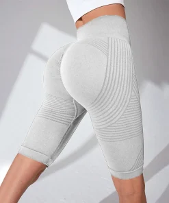 Cellulite 3D Biker Shorts, High Waisted Butt Lifting Tummy Training Control, 8" Anti Cellulite workout shorts for Gym - Image 3
