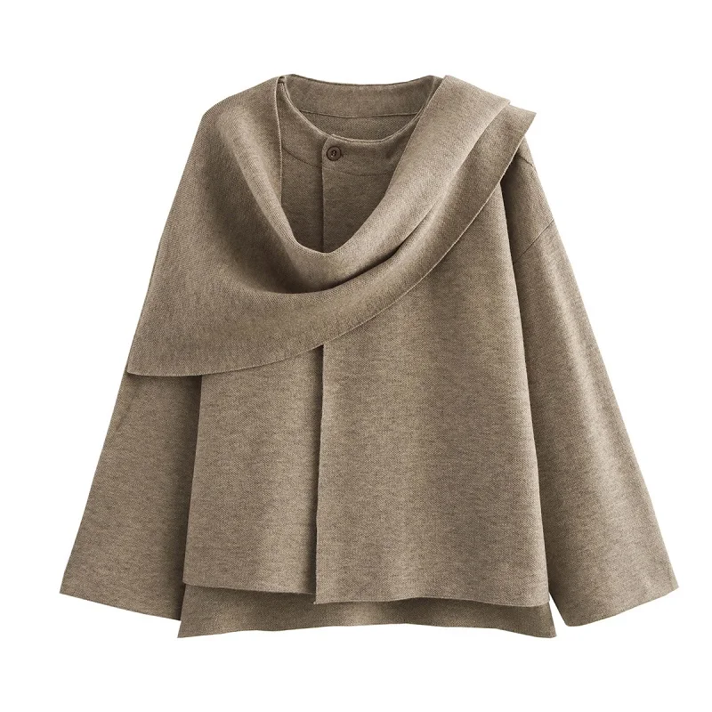 MUJER Plush Winter Coats for Women Asymmetric Scarf Demi-season Jacket for Women Parkas Long Sleeve Padded Coat Woman Jacket - Image 2