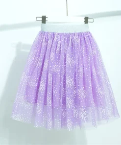 Lawadka Kids Skirts For Girls Glitter Dance Ballet Tutu Kids Clothing Cotton Lace Fashion Sequin Skirts Party Clothes 3-12Years - Image 4