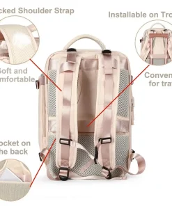 35L Large Capacity Travel Backpack Oxford Shoe Pouch Travel Luggage Bagpack with USB Charging Port Waterproof Carry On Backpack - Image 4