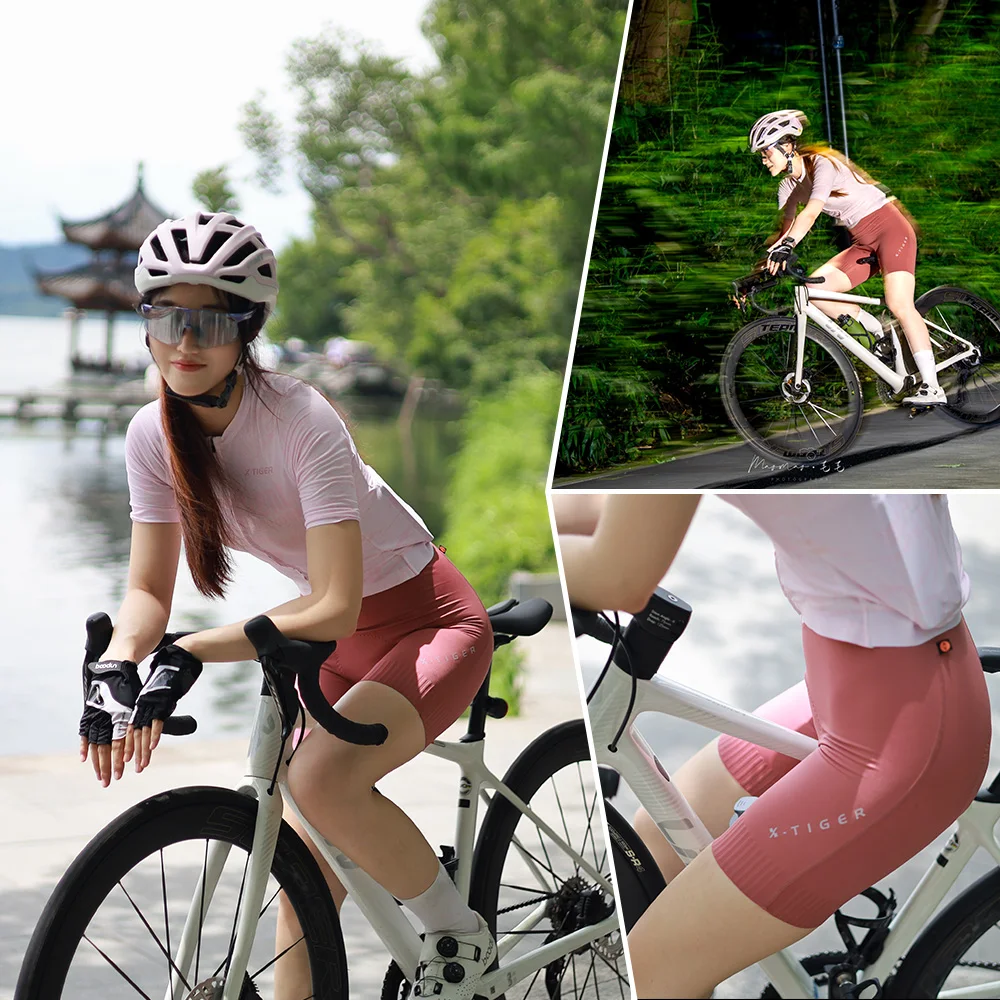 X-TIGER Women's Cycling Shorts 120 High Density Padded Professional Cycling Bib Pants Breathable MTB Road 8 Hours BicycleTights - Image 2