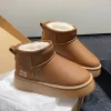 Women's Platform Thick-Soled Snow Boots New Winter Waterproof Short Tube Elevated Cotton Shoes Warm Fleece-Lined Bread Shoes