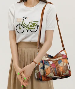 Women's Elegant Vintage Crossbody Bag Trendy HandBag Fashion Multi-pockets Shoulder Bag All-match Retro Crossbody Bag for Daily - Image 6