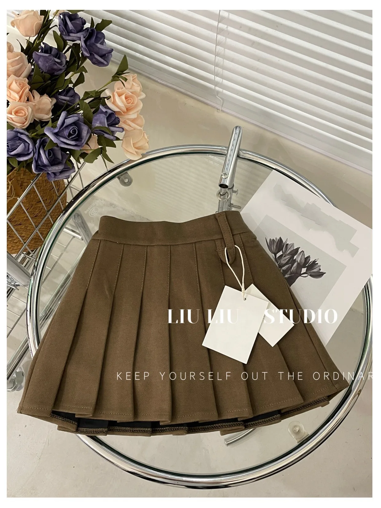 Korean children's suit skirt J skirt girls' mid size children's stylish half skirt 2025 spring and autumn winter fashion - Image 2