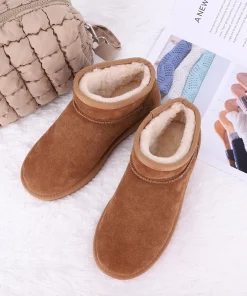 Newest Women Winter Snow Boots Slip On Short Boots Water Resistant Comfort Ankle Boots Faux Fur Lining Boots Thermal Plush Boots - Image 6
