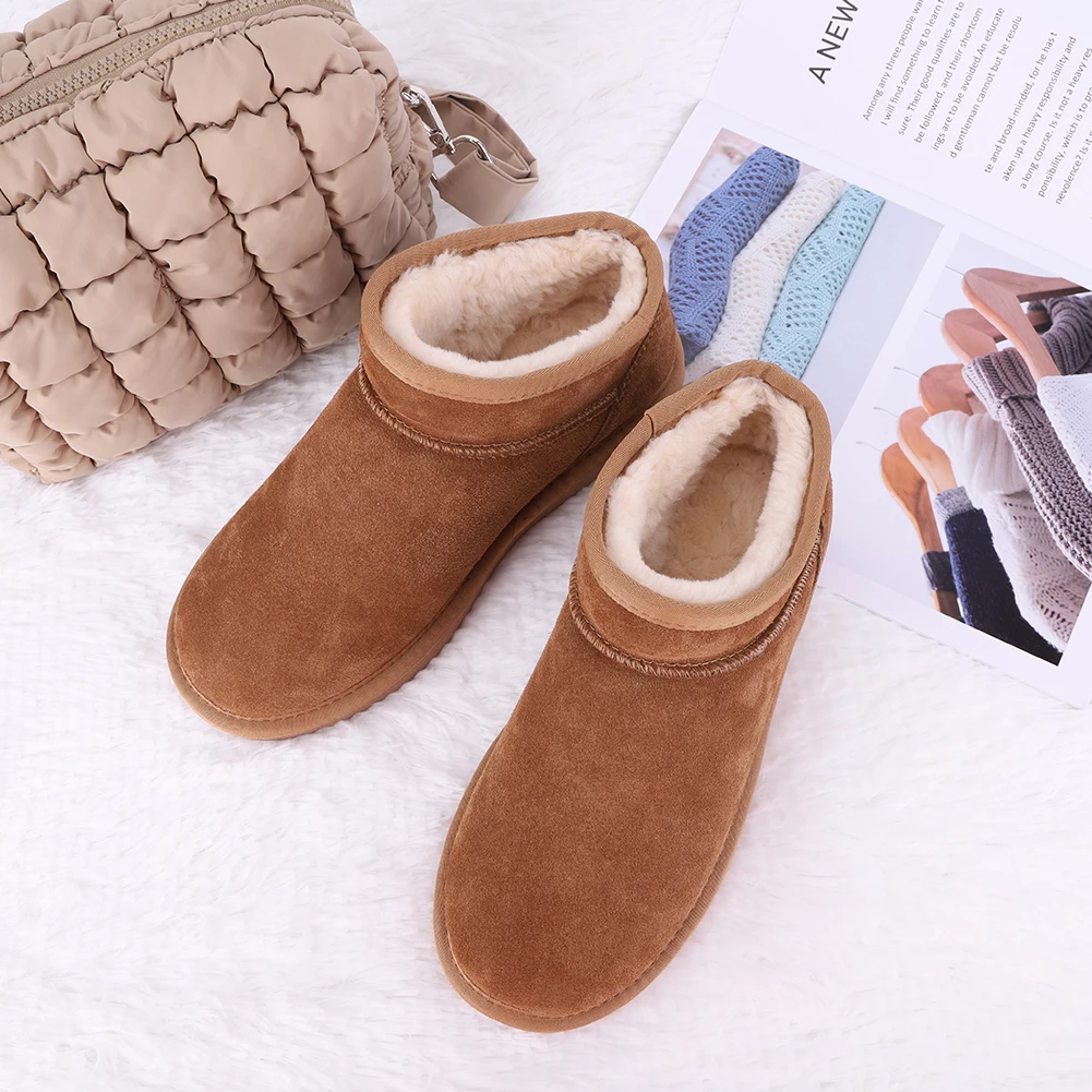 Newest Women Winter Snow Boots Slip On Short Boots Water Resistant Comfort Ankle Boots Faux Fur Lining Boots Thermal Plush Boots - Image 6