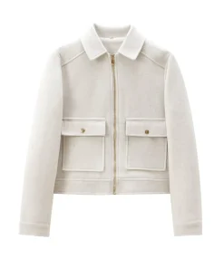 Women's Zipper Jacket Coat New Winter Long Sleeve Pocket Outerwear Coat Short Street Elegant Women's Jacket - Image 5