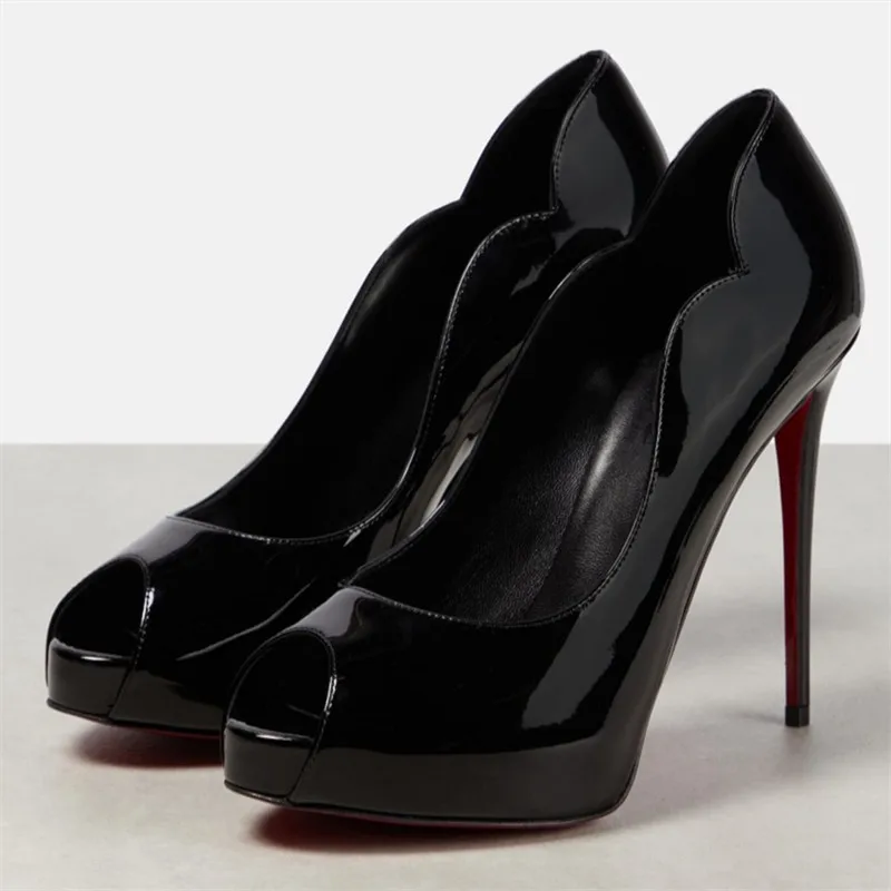 Women Spring Peep Toe High Heels Shoes for Woman's Shallow Pointed Toe Solid Color Platform Pumps Sexy Ladies Party Wedding Shoe - Image 6
