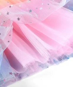 Girls Tutu Skirts Stars Print Princess Pettiskirts Kids Ballet Dancing Party Skirt Children Gradient Costume Clothes - Image 6